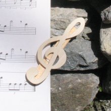 clip musicale in acero massiccio fatta a mano per G-clef come regalo per i musicisti